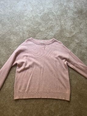 Reformation Cashmere Boyfriend Sweater Pink